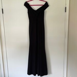 Black Off-the-Shoulder Maxi Dress